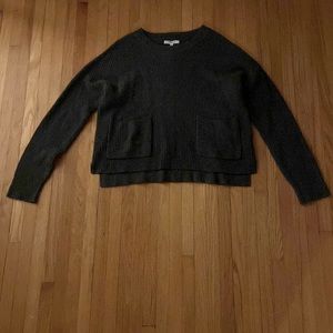 Madewell olive green crop sweater